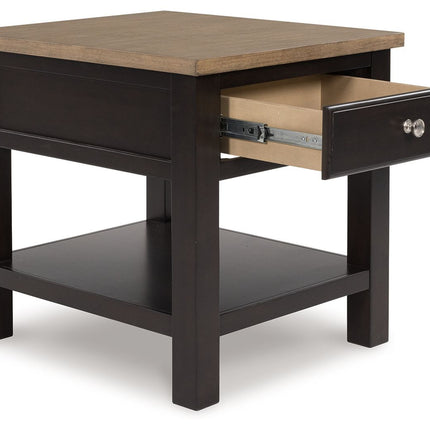 Drazmine - Rectangular End Table - Brown