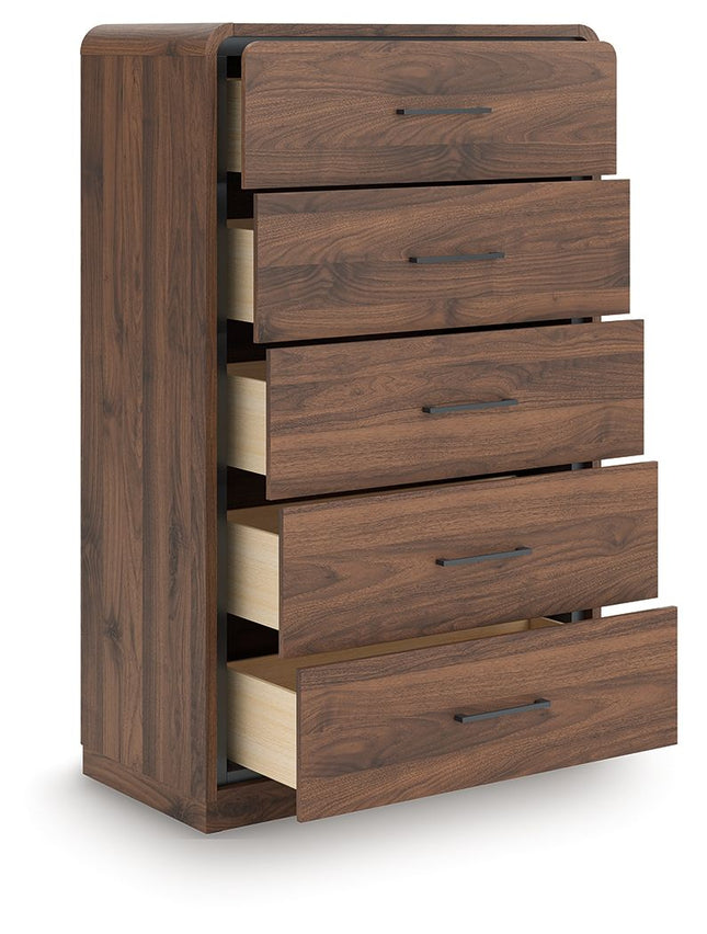 Fortlorn - Five Drawer Chest - Walnut Brown