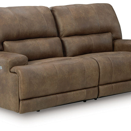 Beckley Place - 2 Seat Power Reclining Sofa With Adjustable Headrest - Earth