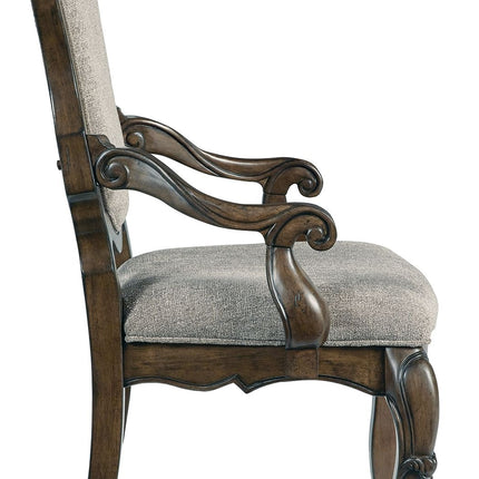 Maylee - Dining Upholstered Arm Chair (Set of 2) - Dark Brown