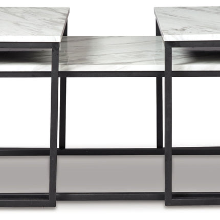Donnesta - Occasional Table Set (Set of 3) - Gray / Black