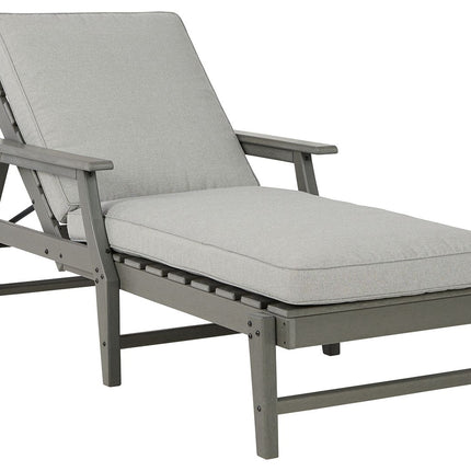 Visola - Chaise Lounge with Cushion - Gray