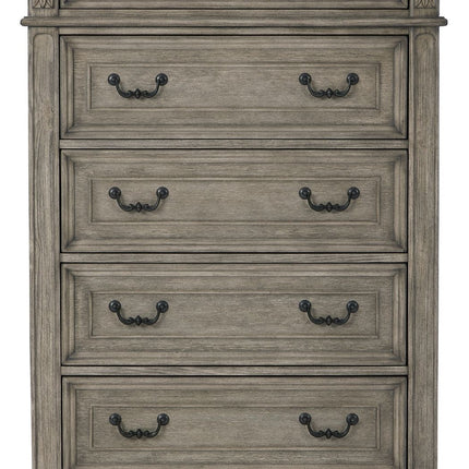 Lodenbay - Five Drawer Chest - Antique Gray