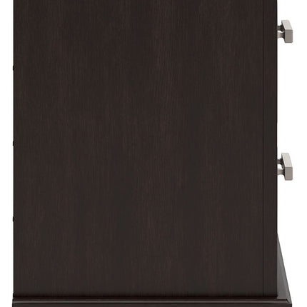 Covetown - Two Drawer Night Stand - Dark Brown