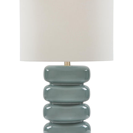 Clayard - Ceramic Table Lamp - Gray Blue