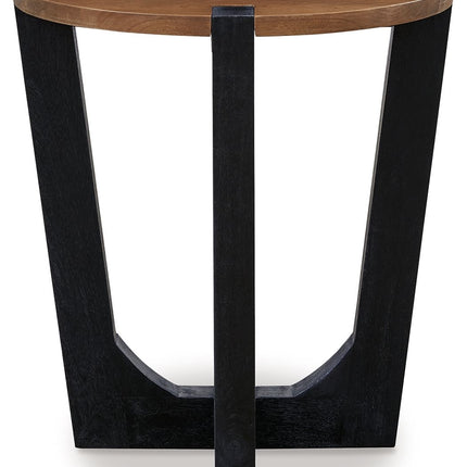 Hanneforth - Round End Table - Brown