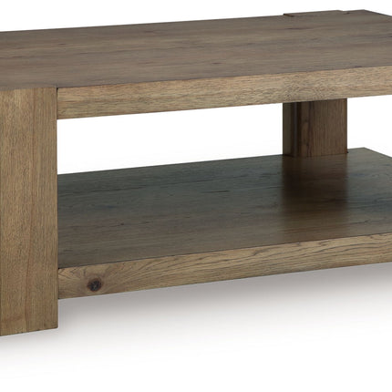 Flangren - Rectangular Cocktail Table - Light Brown