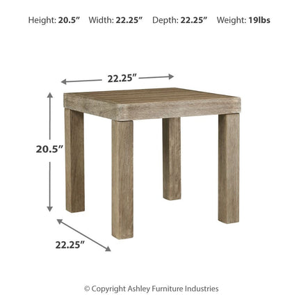 Silo Point - Square End Table - Brown