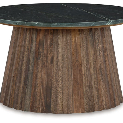 Ceilby - Accent Cocktail Table - Black / Brown