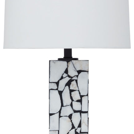 Macaria - Marble Table Lamp - White / Black