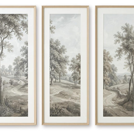 Dixonburg - Wall Art Set (Set of 3) - Taupe / Gray