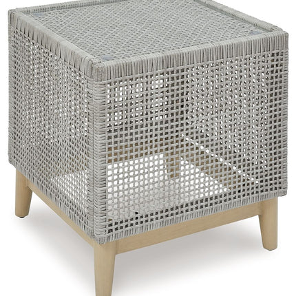 Seton Creek - Square End Table - Gray