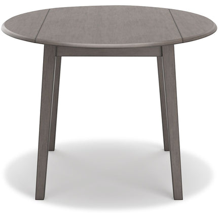 Shullden - Round Drm Drop Leaf Table - Gray