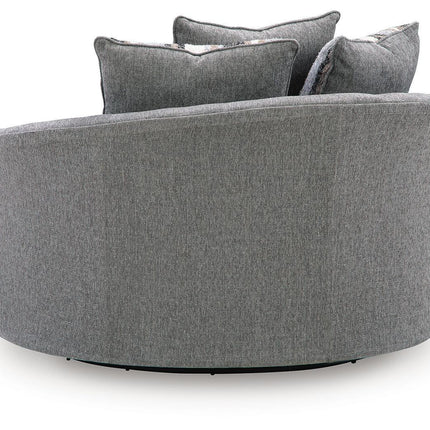 Creston Heights - Oversized Swivel Accent Chair - Smolder