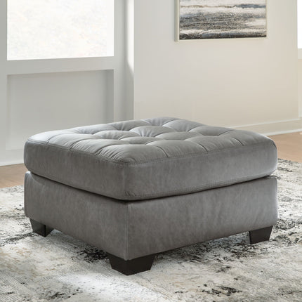 Clairette Court - Oversized Accent Ottoman - Alloy