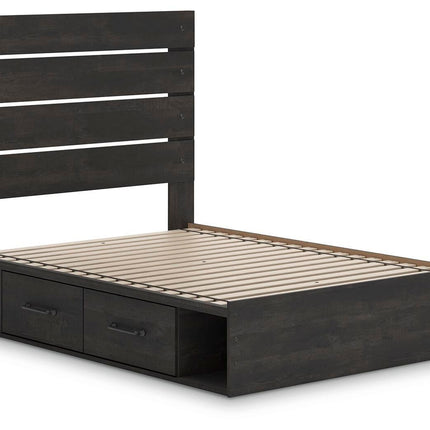 Hollivern - Panel Bed With Storage
