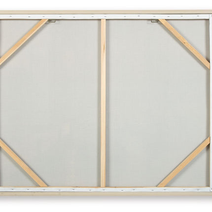 Worthney - Wall Art - Blue / White / Brown