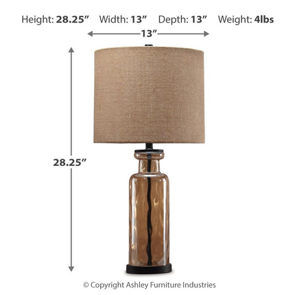 Laurentia - Glass Table Lamp  - Champagne