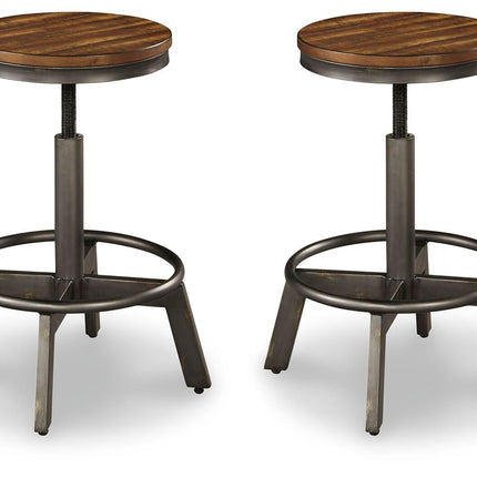 Torjin - Swivel Stool (Set of 2) - Dark Brown