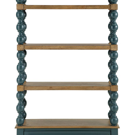 Finnworth - Bookcase - Blue / Brown