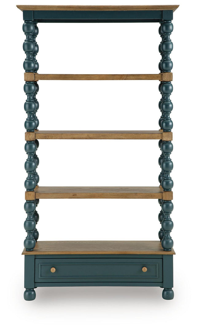 Finnworth - Bookcase - Blue / Brown