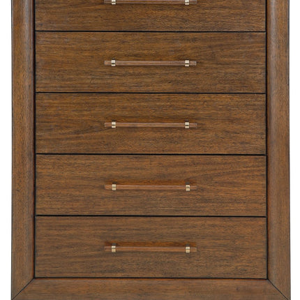 Lyncott - Five Drawer Chest - Brown