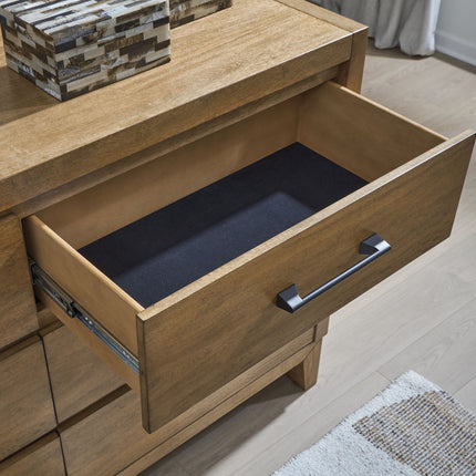 Sherbana - Dresser And Mirror - Light Brown