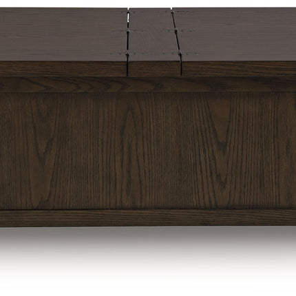 Breckington - Cocktail Table With Storage - Dark Brown