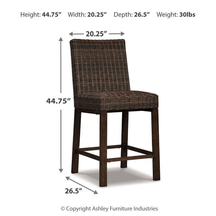 Paradise Trail - Barstool (Set of 2) - Medium Brown