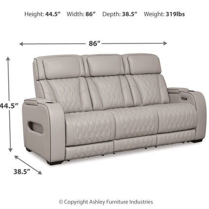 Boyington - Power Reclining Sofa With Adj Headrest
