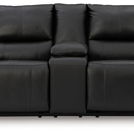 Glossmore - Reclining Loveseat With Console - Black
