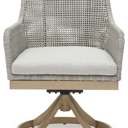 Seton Creek - Swivel Chair With Cushion (Set of 2) - Gray