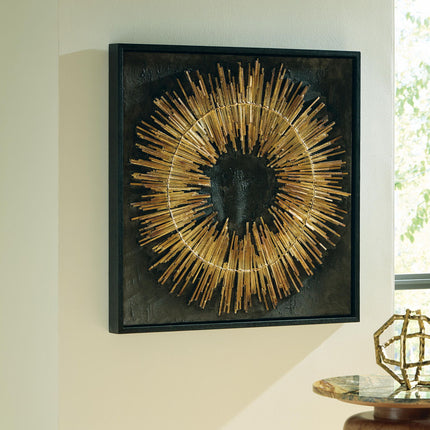 Buddins - Wall Art - Black / Gold Finish
