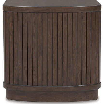 Korestone - Square End Table - Dark Brown