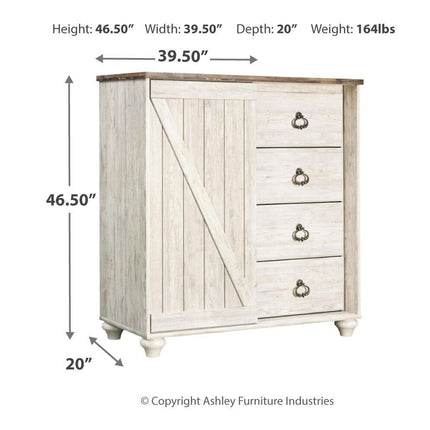 Willowton - Dressing Chest - Whitewash