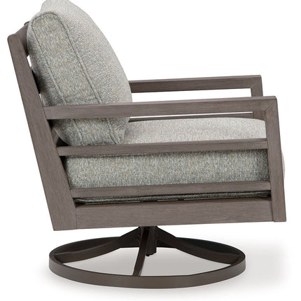 Hillside Barn - Swivel Lounge W/ Cushion - Gray / Brown