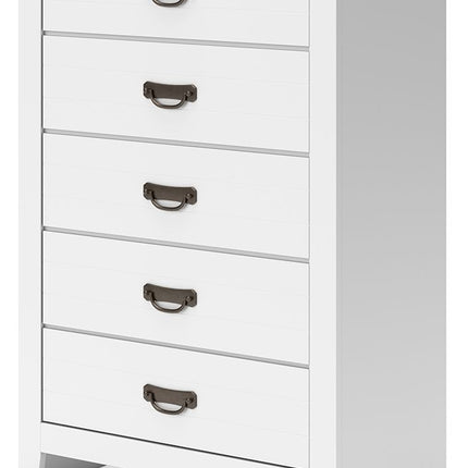 Binterglen - Five Drawer Chest - White