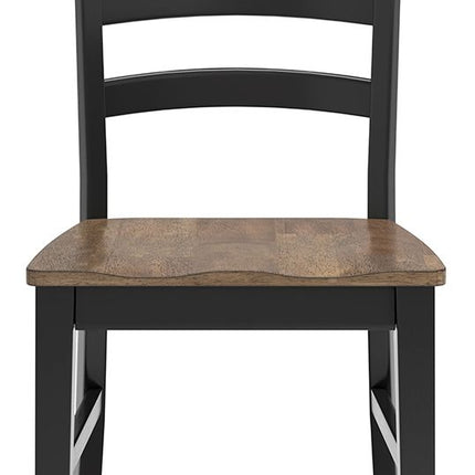 Wildenauer - Dining Room Side Chair (Set of 2) - Brown / Black