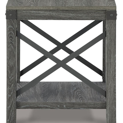 Freedan - Square End Table - Grayish Brown