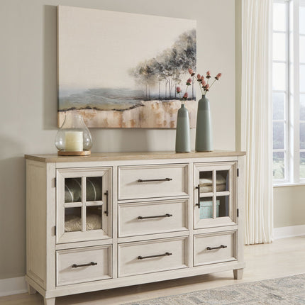 Shaybrock - Dresser - Antique White / Brown