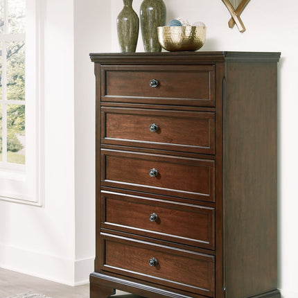 Trellington - Five Drawer Chest - Brown