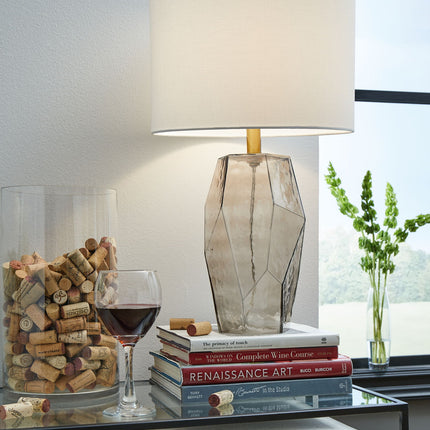 Taylow - Glass Table Lamp  - Gray