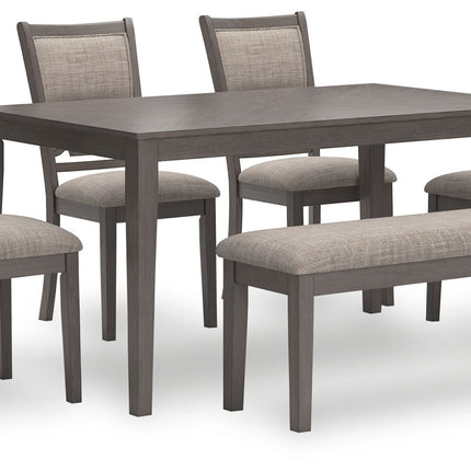 Wrenning - Dining Room Table Set (Set of 6) - Gray