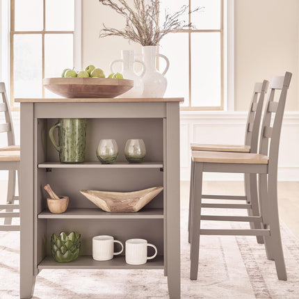 Harperfeld - Rectangular Dining Room Counter Table - Natural / Gray