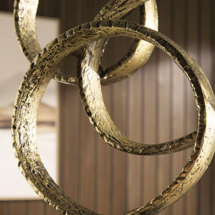 Wellcott - Sculpture - Gold Finish / Black