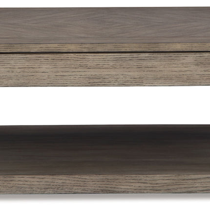 Loyaska - Lift Top Cocktail Table - Grayish Brown / White