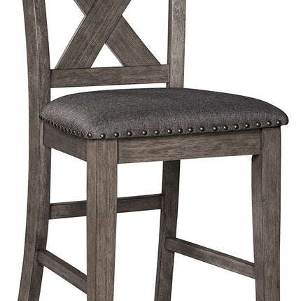 Caitbrook - Upholstered Barstool (Set of 2) - Gray