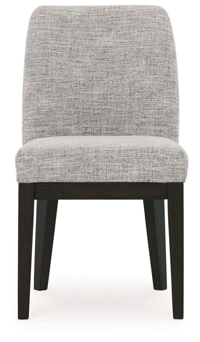 Burkhaus - Dining UPH Side Chair (Set of 2) - Beige / Dark Brown