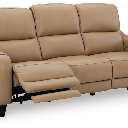 Mosswell - Power Reclining Sofa With Adj Headrest - Toffee
