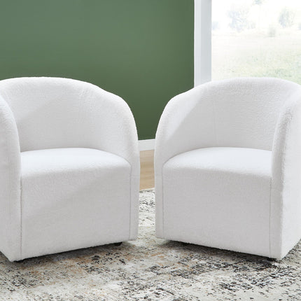 Rowanbeck - Dining Upholstered Arm Chair (Set of 2) - Ivory